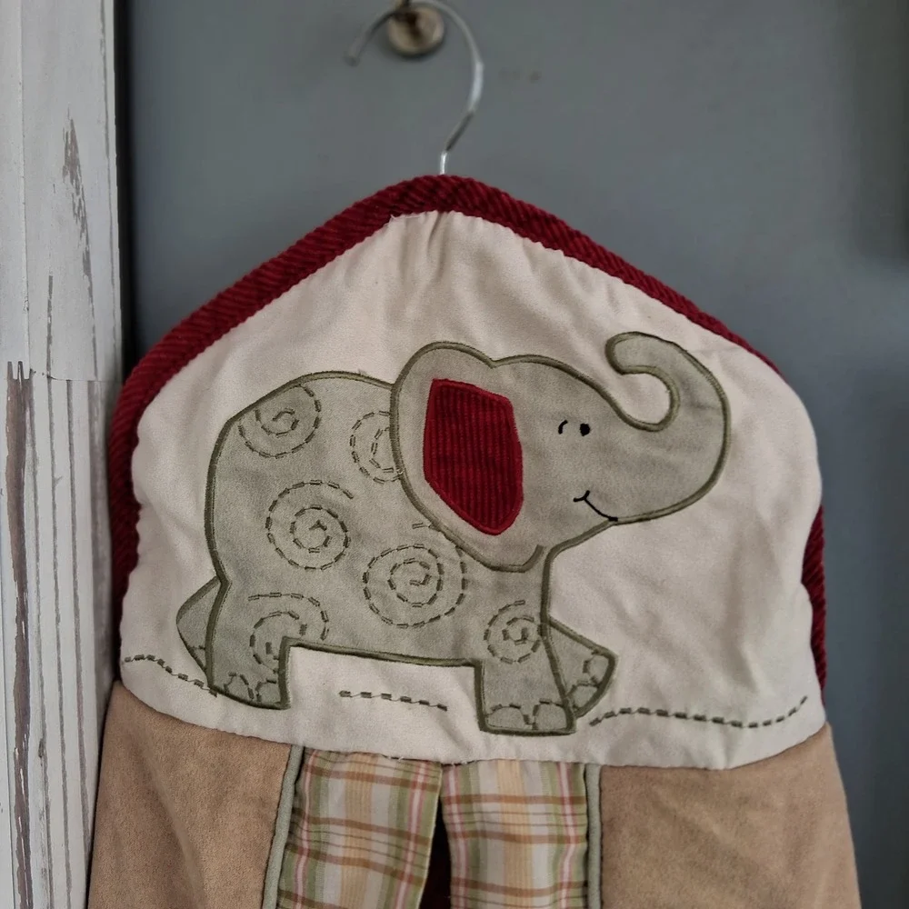Kids Line Safari Animal Nursery Decor Set Diaper Stacker and 3 Wall Hangings
